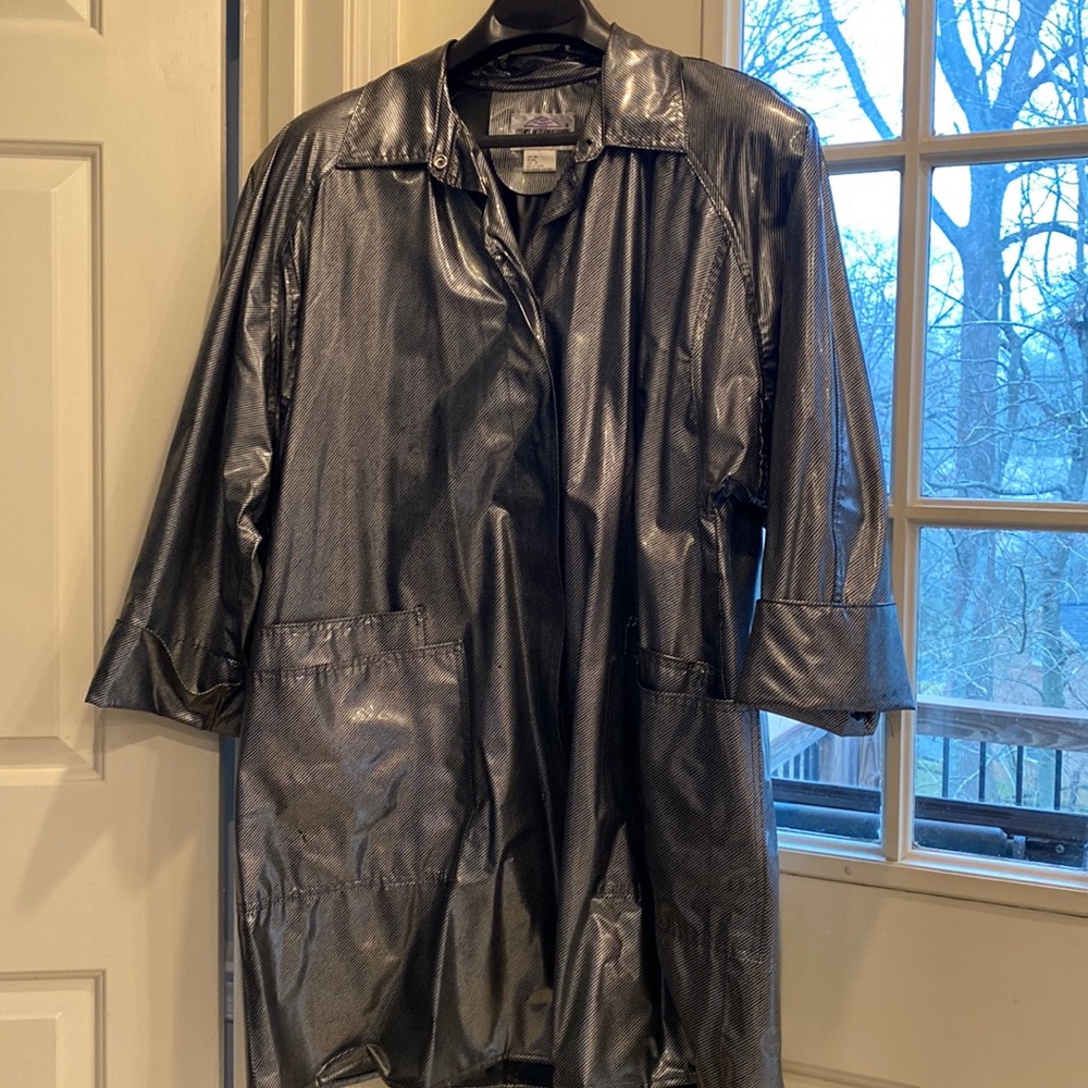 Black and Silver Raincoat